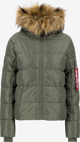 Giacca invernale di ALPHA INDUSTRIES in verde: frontale