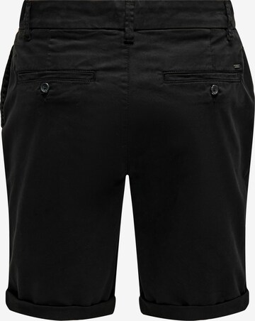 regular Pantaloni chino 'Peter' di Only & Sons in nero