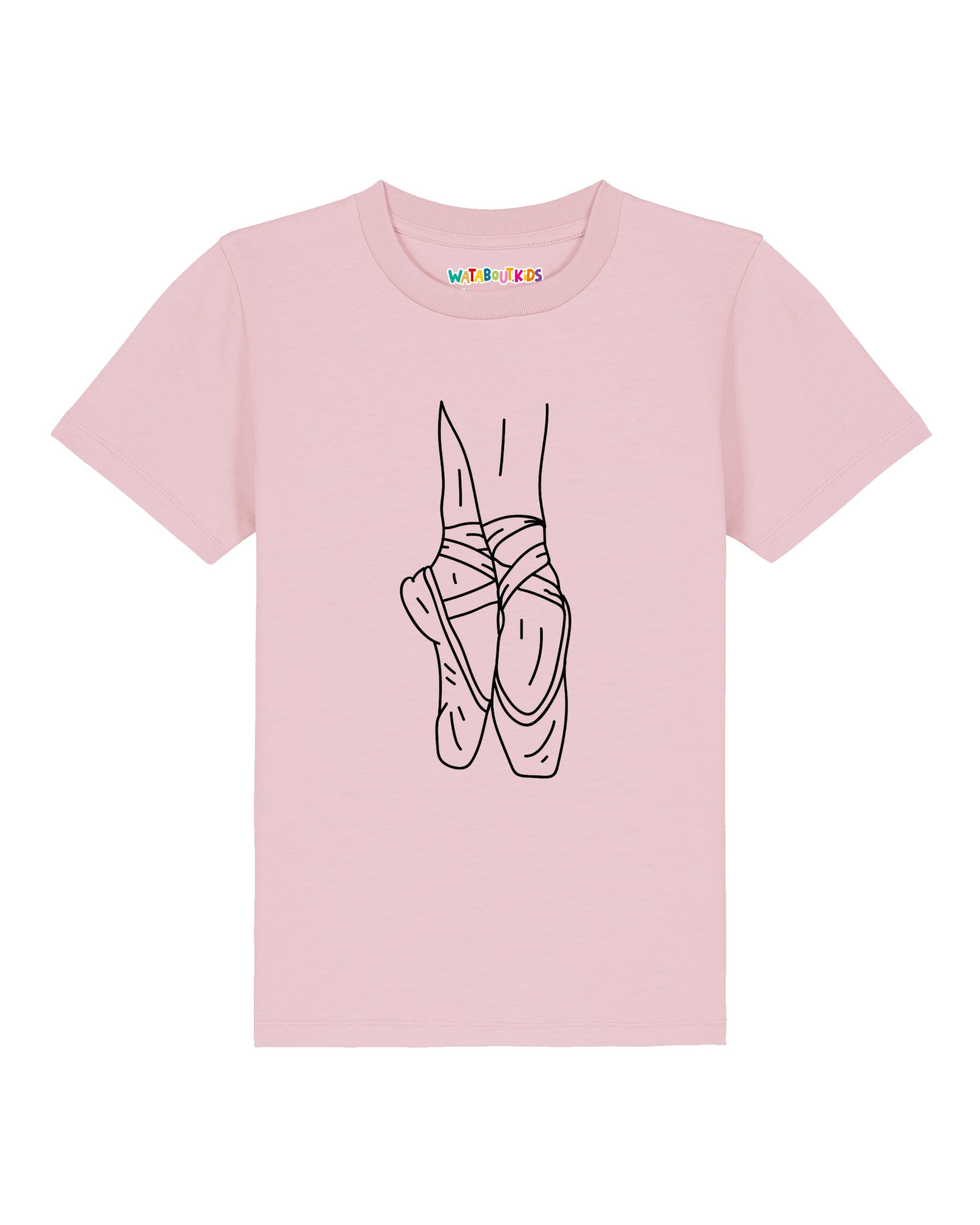 watabout.kids T-Shirt 'Ballett Spitze' in Pink: Vorderseite
