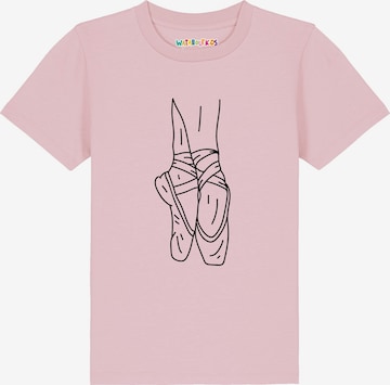 watabout.kids T-Shirt 'Ballett Spitze' in Pink: Vorderseite