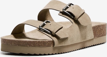 BershkaNatikače s potpeticom - bež boja: prednji dio