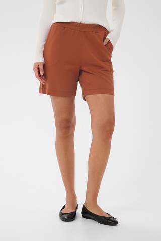 Kaffe Regular Broek 'KAAnnie' in Bruin: voorkant