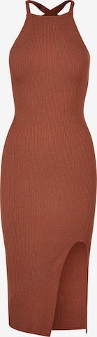 Urban Classics Knitted dress in Red: front