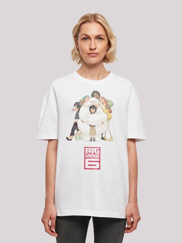 F4NT4STIC Shirt 'Disney Big Hero 6 Baymax Hug' in Wit: voorkant