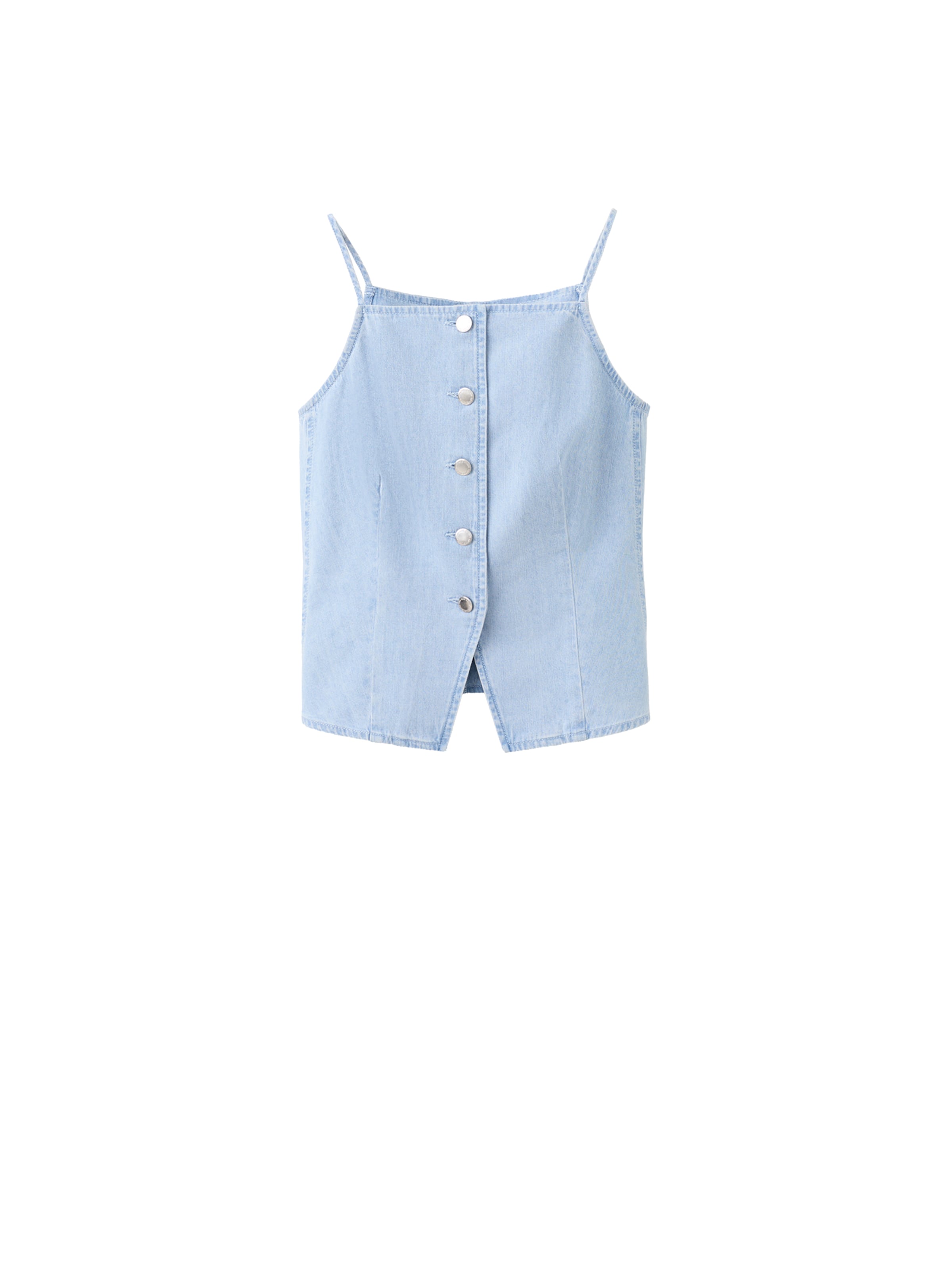 Top 'SAGARO' in XS MANGO di colore blu denim, Visualizzazione prodotti