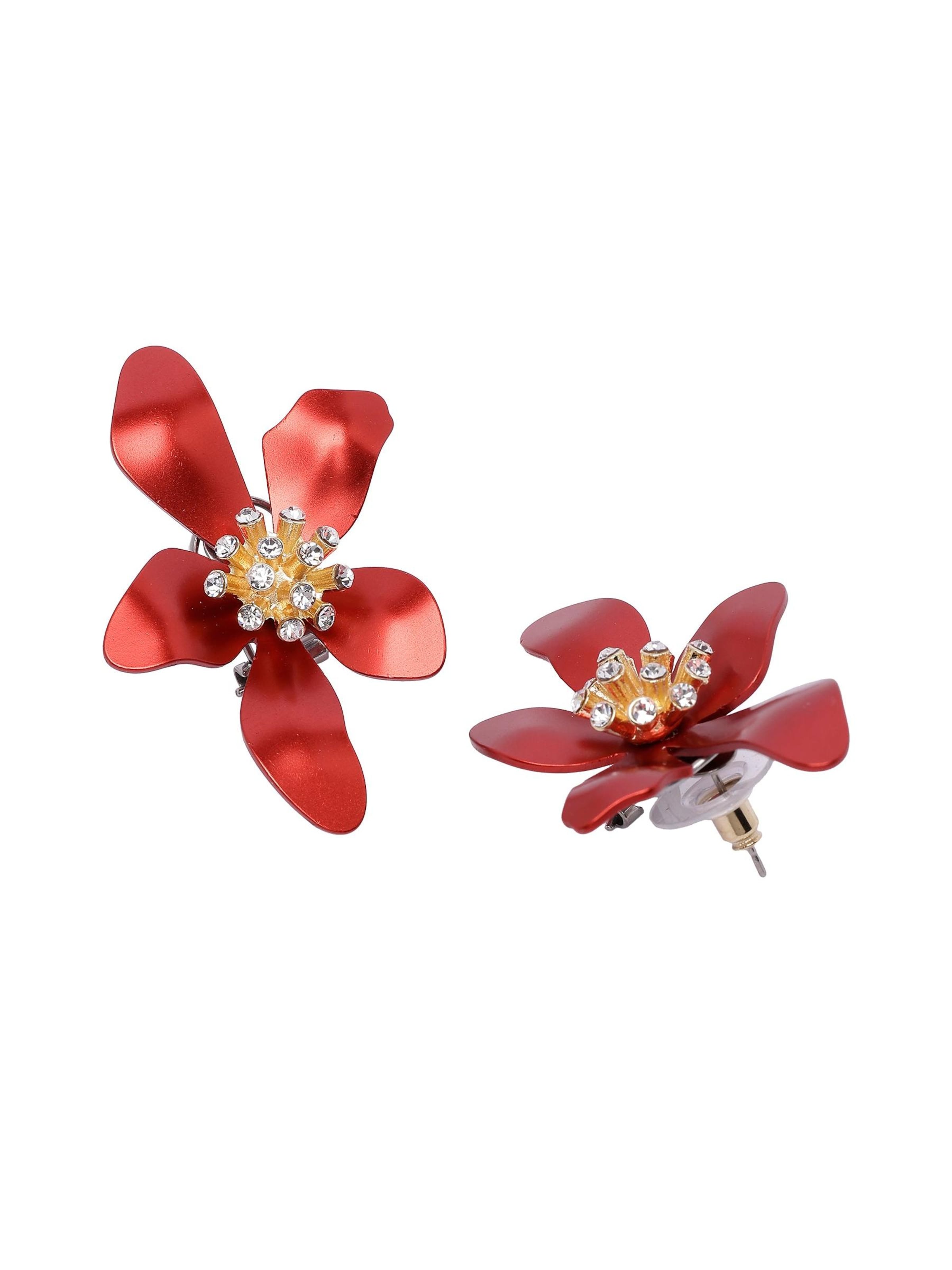 AVANT-GARDE PARIS - Pendientes 'Petraina' en rojo