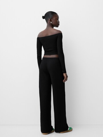 Bershka Wide leg Trousers in Black