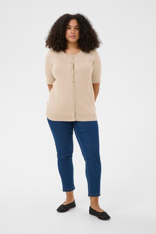 KAFFE CURVE Cardigan 'KClizzy' i beige