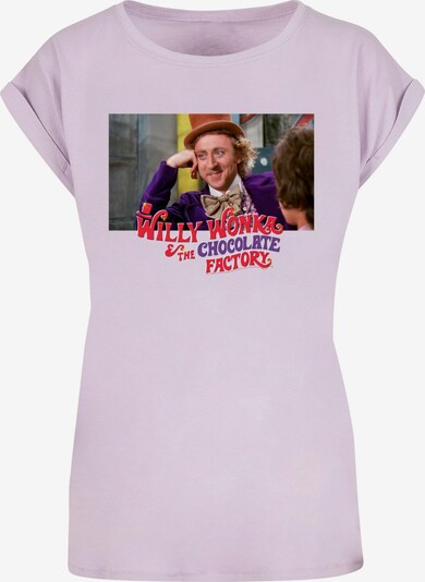 Maglietta 'Willy Wonka And The Chocolate Factory - Condescending Wonka' ABSOLUTE CULT di colore grigio / petrolio / lilla / rosso, Visualizzazione prodotti