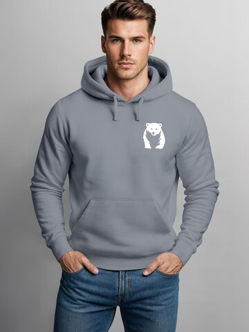 Neverless Sweatshirt 'Bär' in Grey