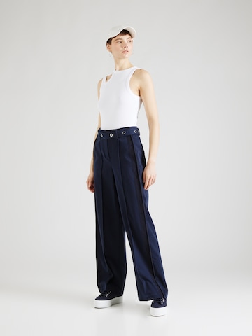 3.1 Phillip Lim - Pierna ancha Pantalón de pinzas en azul