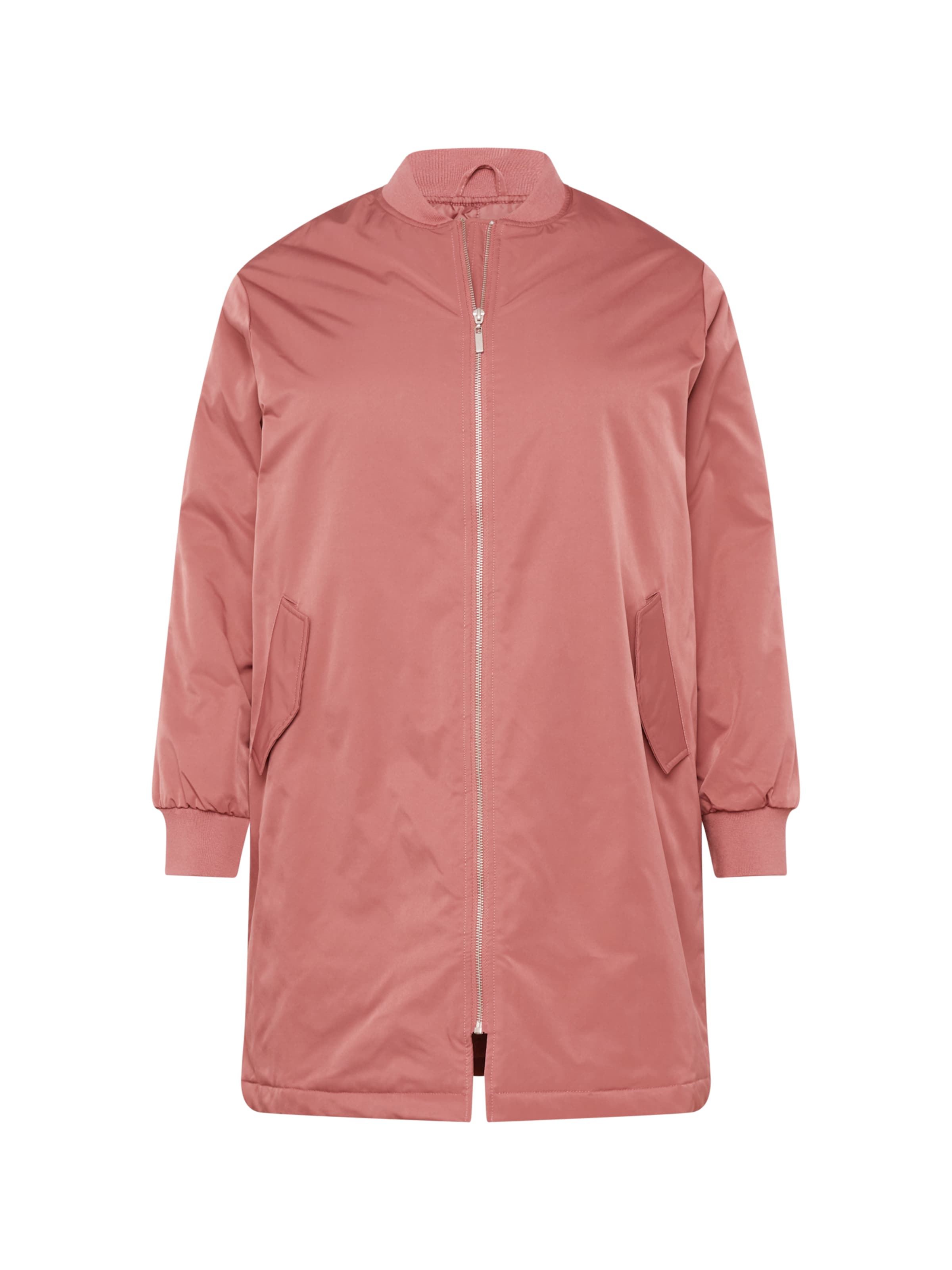 ABOUT YOU Curvy Φθινοπωρινό και ανοιξιάτικο μπουφάν 'Meike' σε ροζ: μπροστά