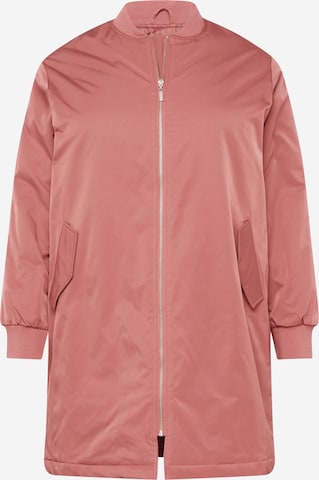 ABOUT YOU Curvy Демисезонная куртка 'Meike' в Ярко-розовый: спереди