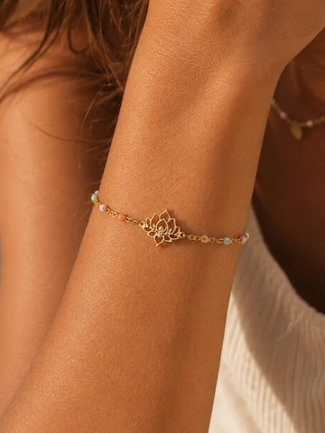 Alster Herz - Pulsera 'Bali Lotus Glow' en oro