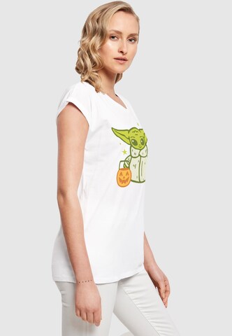 T-shirt 'Star Wars - Grogu Halloween Trick Or Treat' ABSOLUTE CULT en blanc