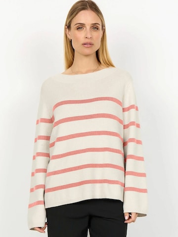 Soyaconcept Trui ' SC-KANITA STRIPE 21. ' in Oranje: voorkant