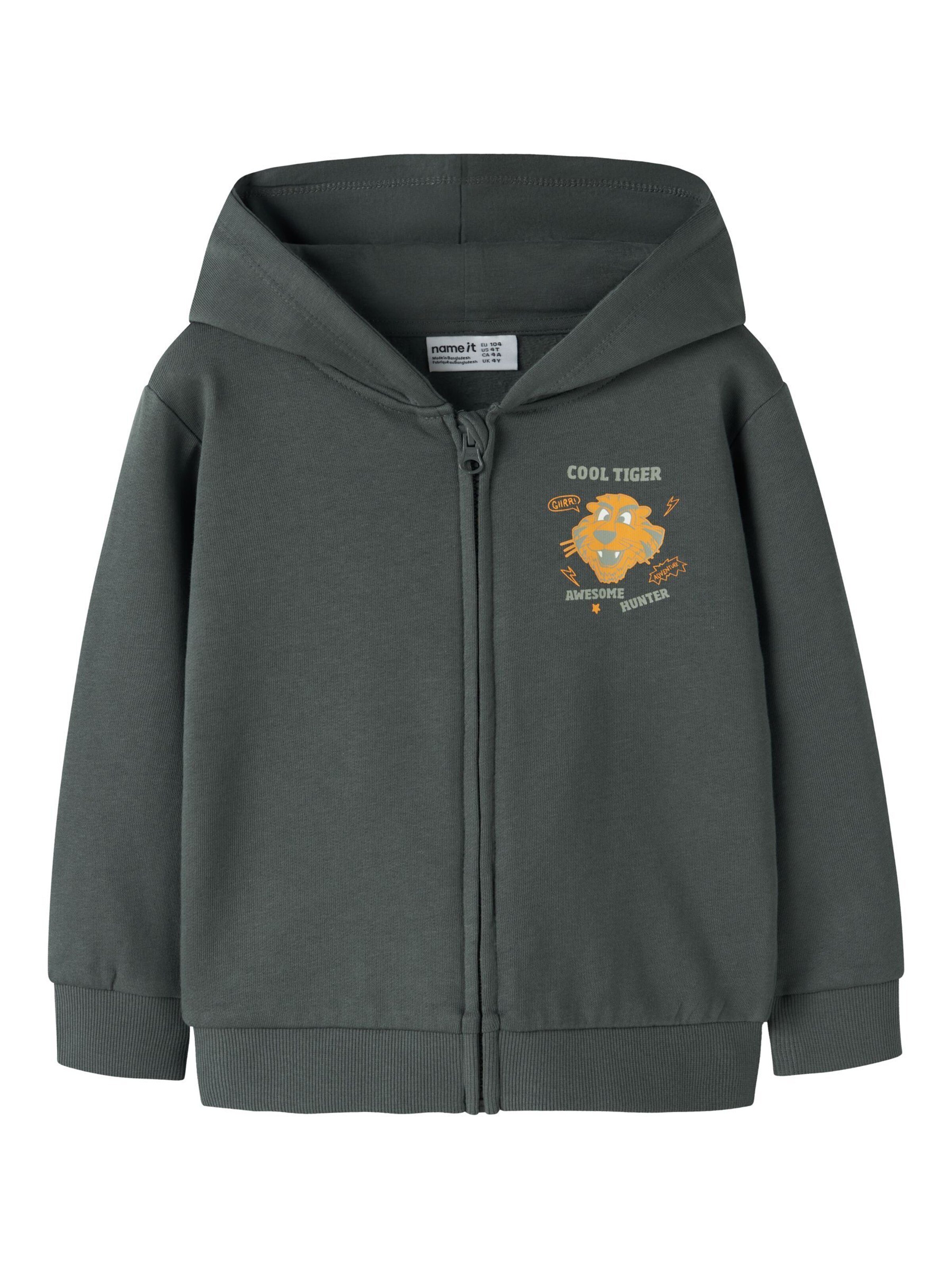 NAME IT Sweatvest 'NMMVoltinus' in Grijs: voorkant