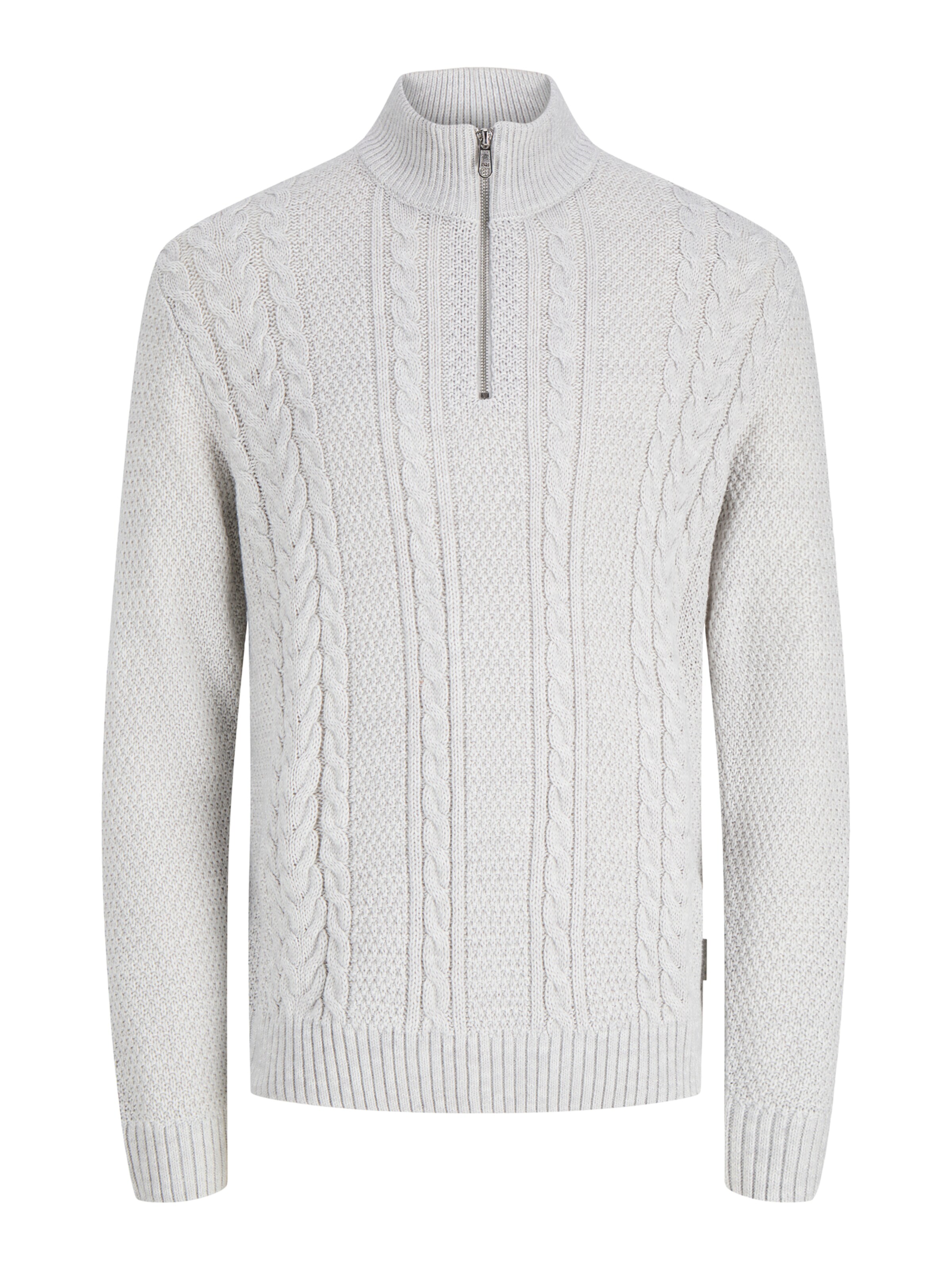 JACK & JONES Pullover 'JJJAMES' in XS in weißmeliert, Produktansicht