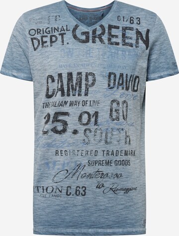 CAMP DAVID قميص 'Cinque Terre' بلون أزرق: الأمام