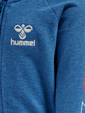 Hummel Athletic Zip-Up Hoodie 'Glen' in Blue