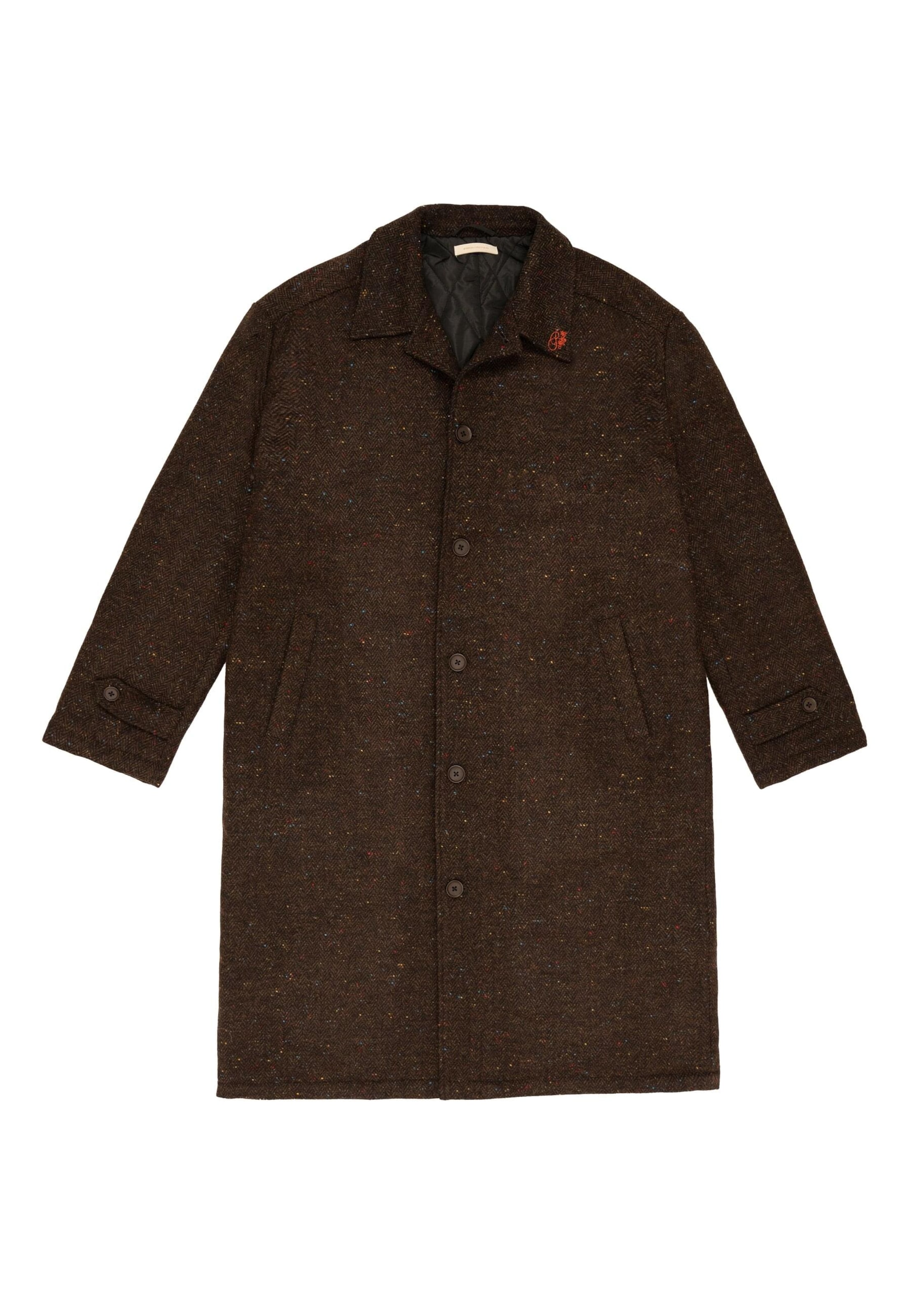 Cappotto di mezza stagione 'Herringbone' di Prohibited in marrone: frontale