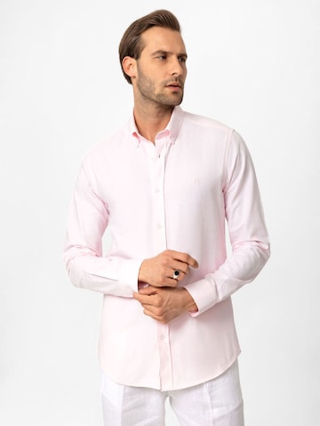 Dandalo Slim fit Srajca | roza barva: sprednja stran