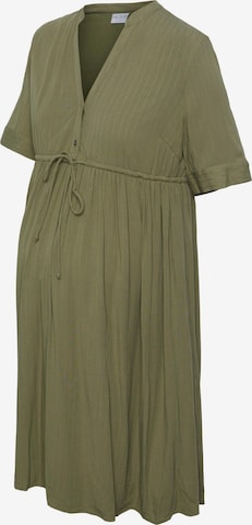 Abito camicia 'Otena' di Pieces Maternity in verde: frontale