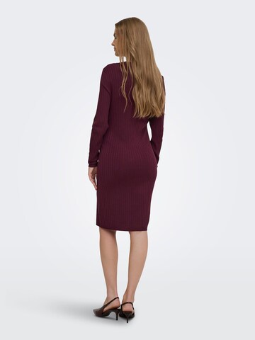 Only Maternity Gebreide jurk 'OLMFemi' in Rood