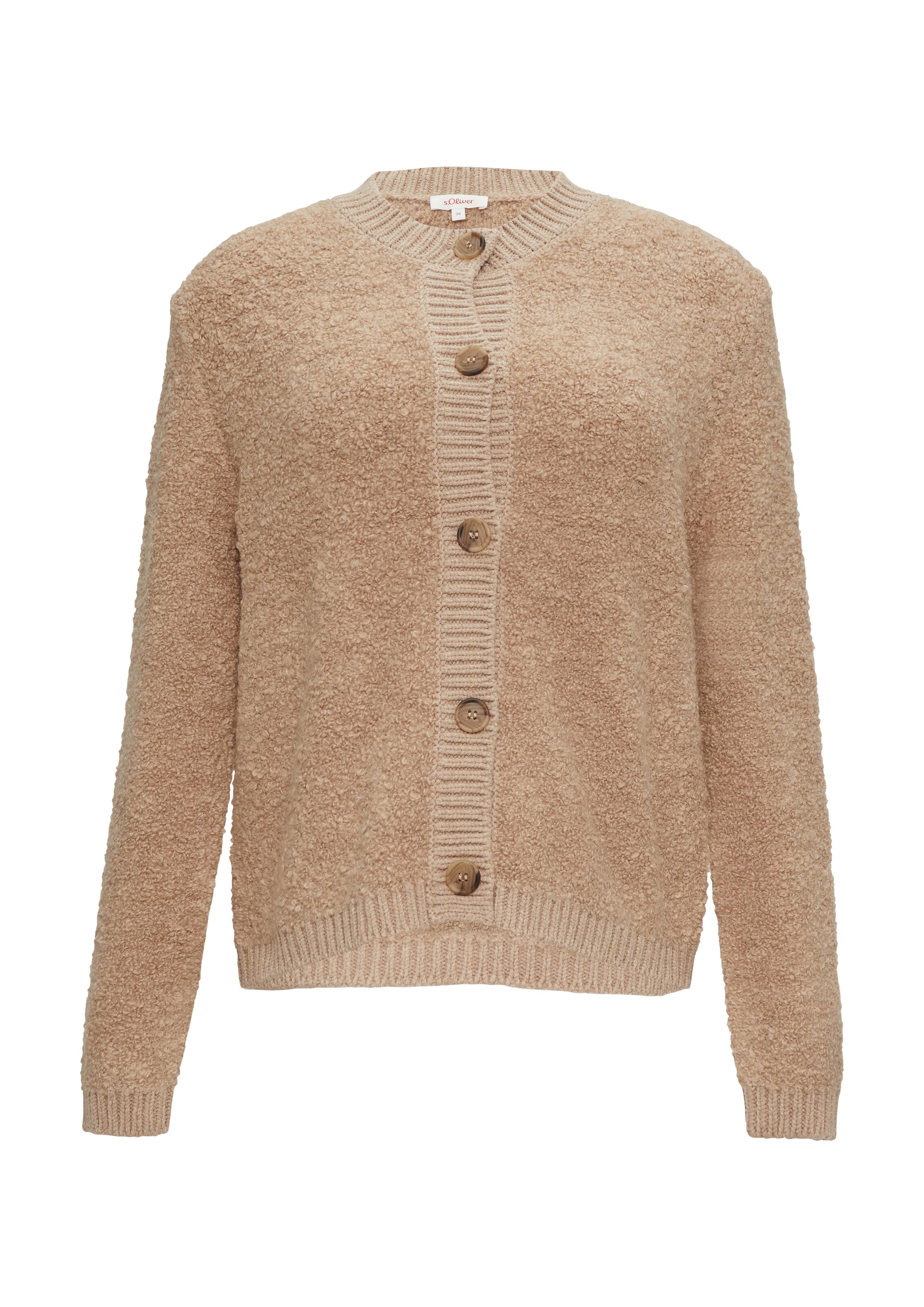 s.Oliver Knit Cardigan in Brown: front
