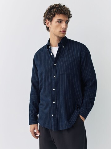 Next Rovný strih Košeľa - Modrá: predná strana