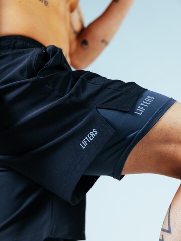 Lifters Slim fit Workout Pants 'Hybrid 2-in-1' in Black