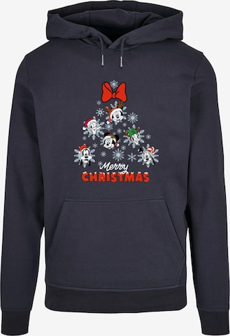 ABSOLUTE CULT Sweatshirt 'Mickey And Friends - Christmas Tree' in Blauw: voorkant