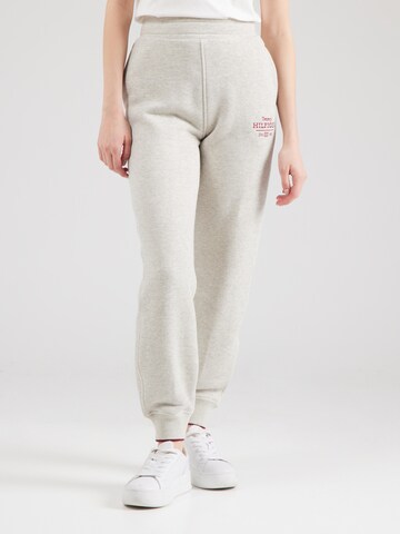 TOMMY HILFIGER Tapered Trousers in White: front