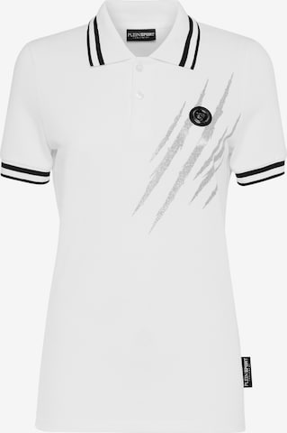 T-shirt 'Scratch' Plein Sport en blanc : devant