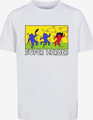 F4NT4STIC Shirt ' Batman Pop Art' in Wit: voorkant