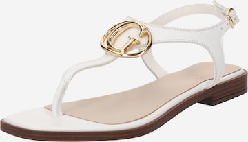 Tongs 'MIRY' GUESS en blanc : devant