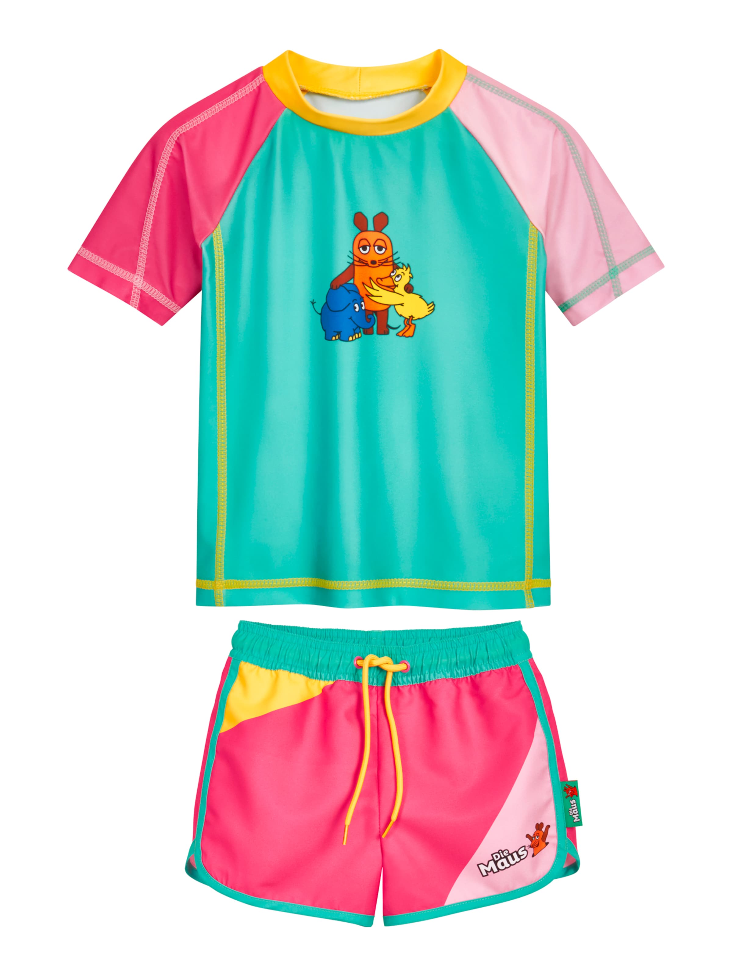 PLAYSHOES UV-kaitse 'DIE MAUS Freunde', värv roheline: eest vaates