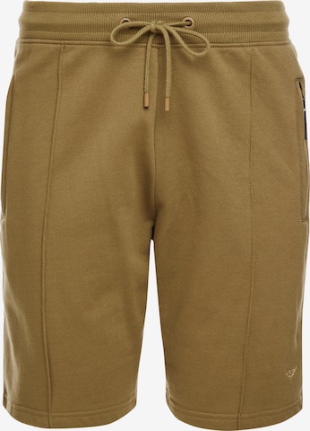 Threadbare Pleat-Front Pants 'Whyte' in Brown: front