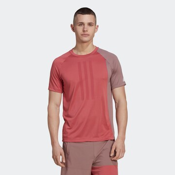 T-Shirt fonctionnel 'Colourblock' ADIDAS SPORTSWEAR en rouge : devant
