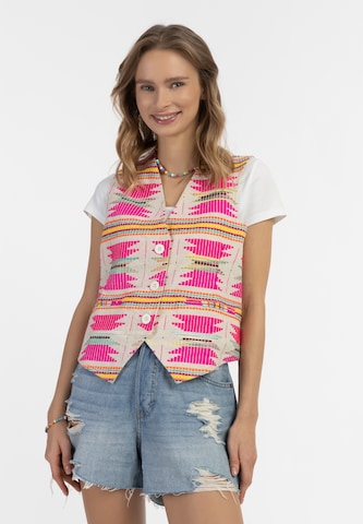 Gilet IZIA en rose : devant