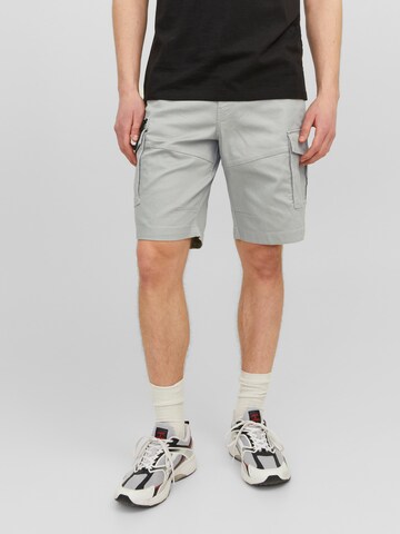 JACK & JONES Regular Cargo Pants 'Dex' in Grey: front