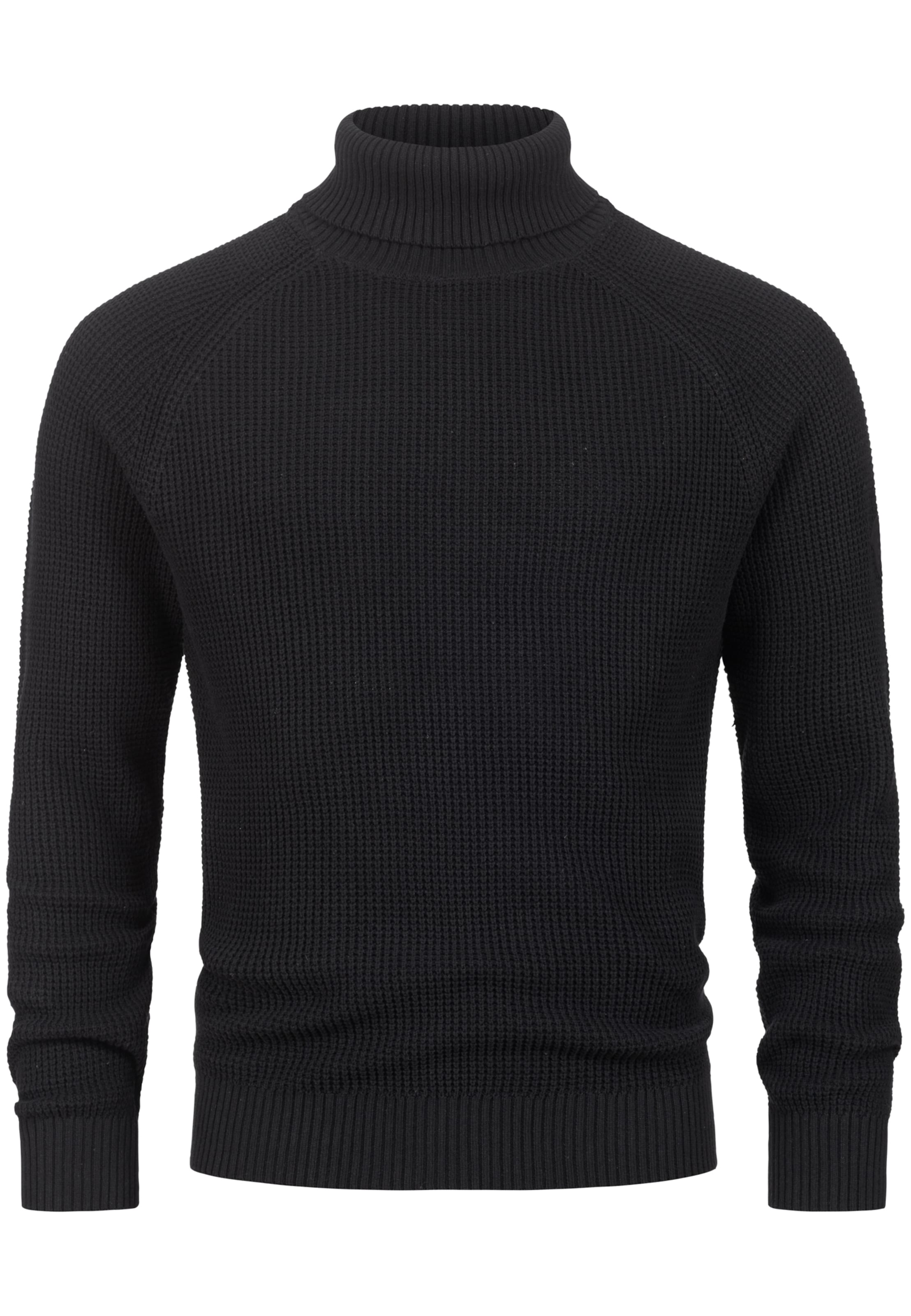 INDICODE JEANS Pullover 'Harlan' in Schwarz: Vorderseite