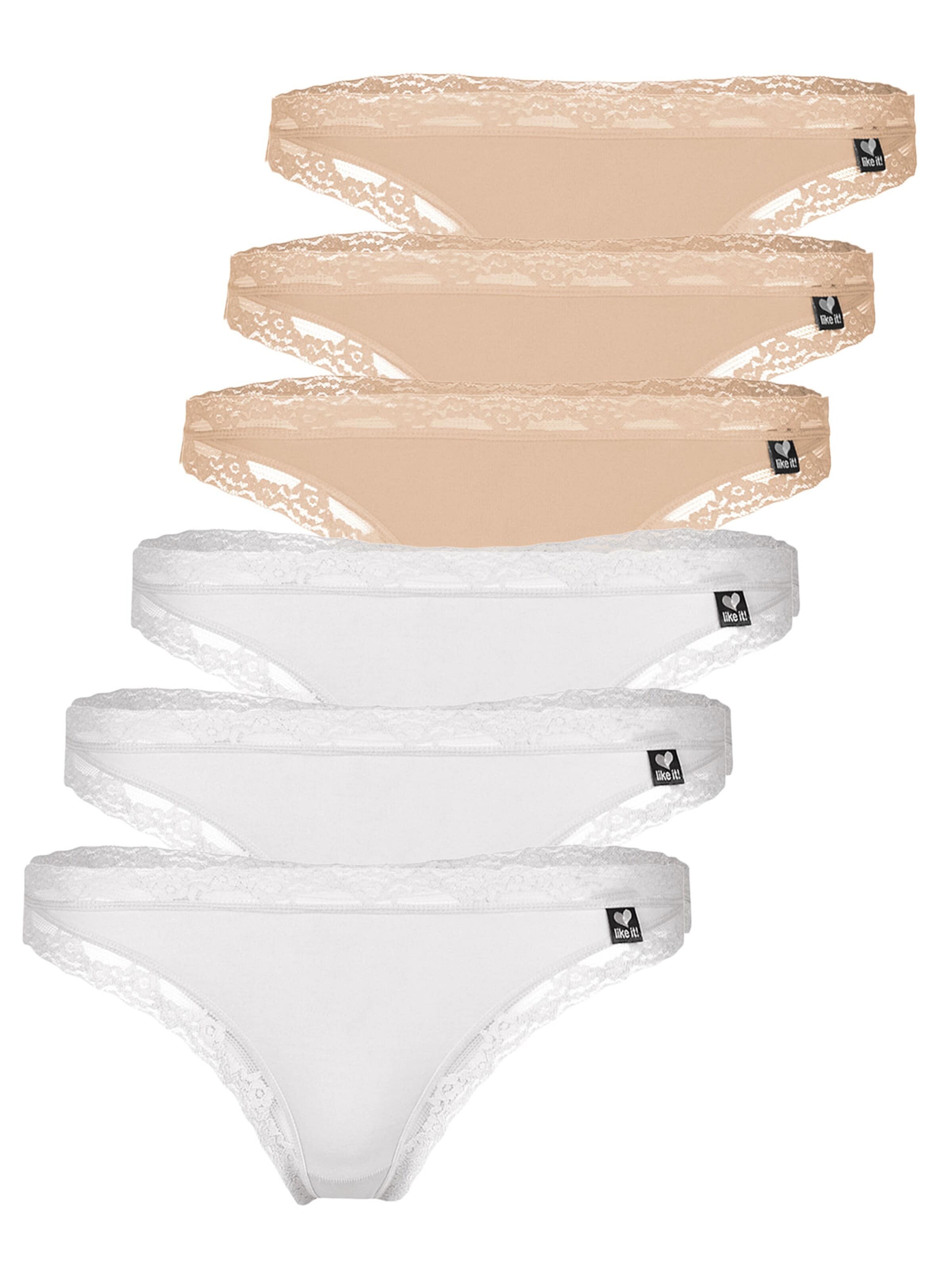 like it! Thong 'Olivia' in Beige: front