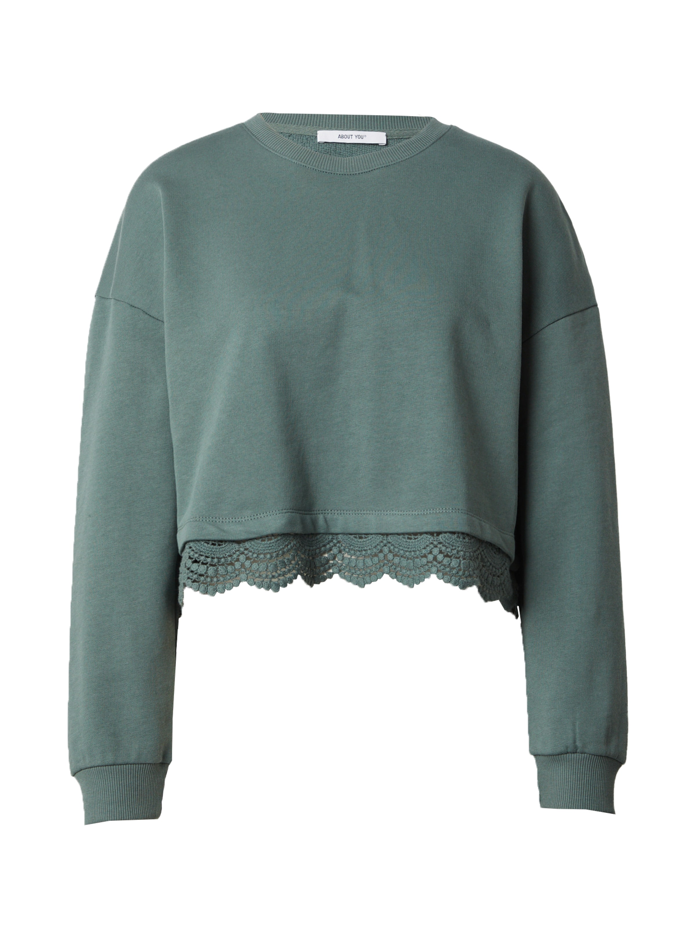 ABOUT YOU Sweatshirt 'Georgeia' in Green: front