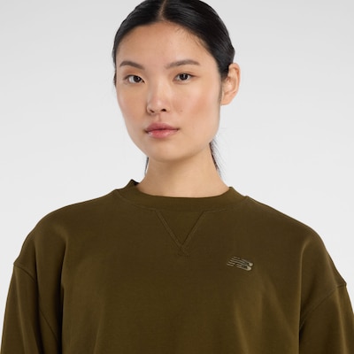 new balance Sweat de sport 'Athletics French Terry Crew' en olive, Vue avec produit