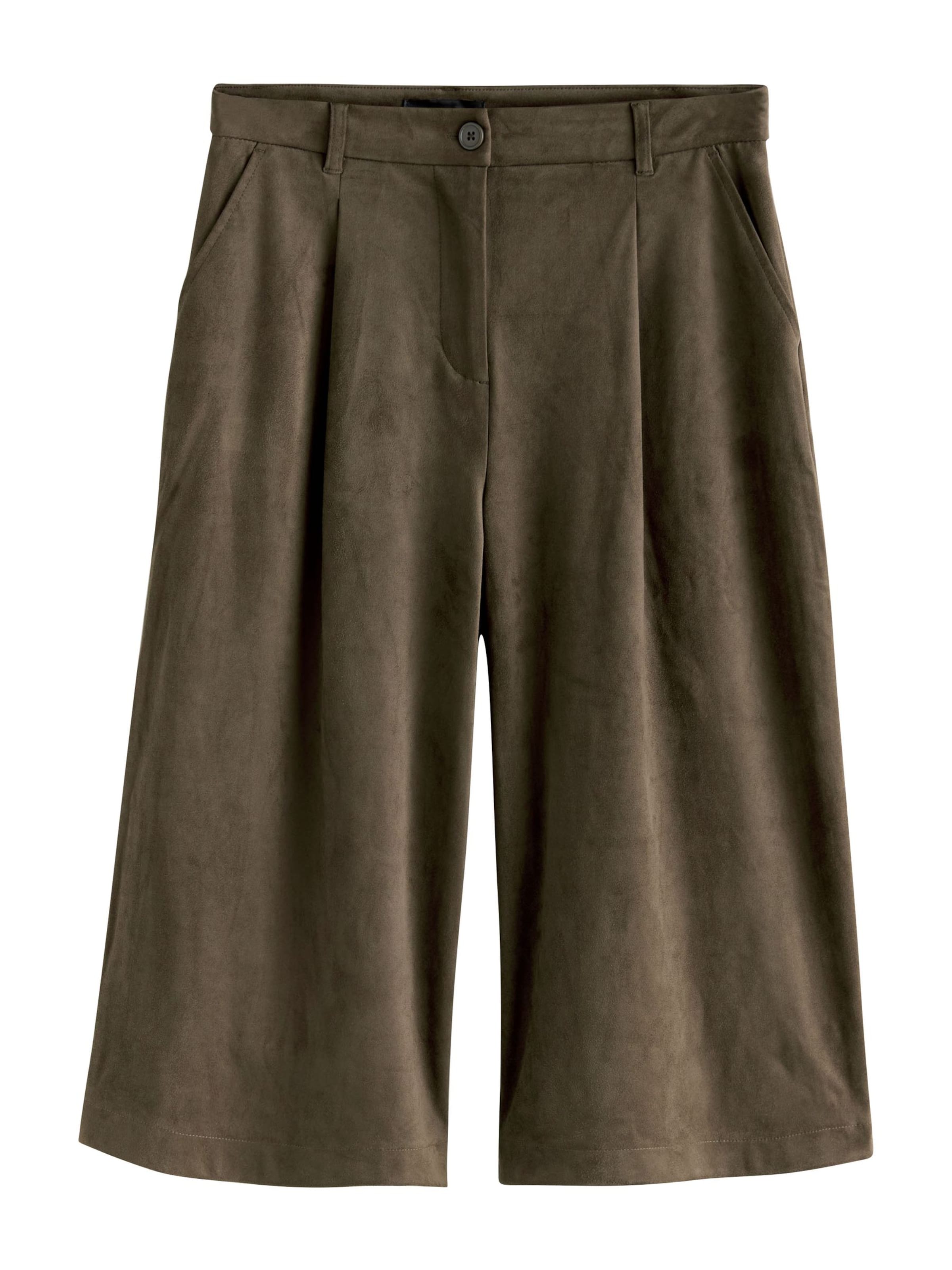 Wide Leg Pantalon à pince Next en vert : devant