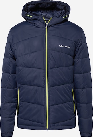 Veste mi-saison 'GLOBUS' JACK & JONES en bleu : devant