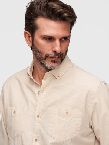 Ombre Comfort fit Button Up Shirt in Beige