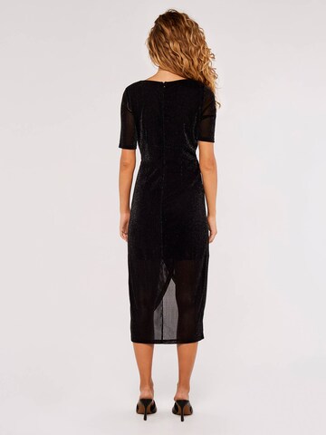 Robe de cocktail 'Lurec' Apricot en noir
