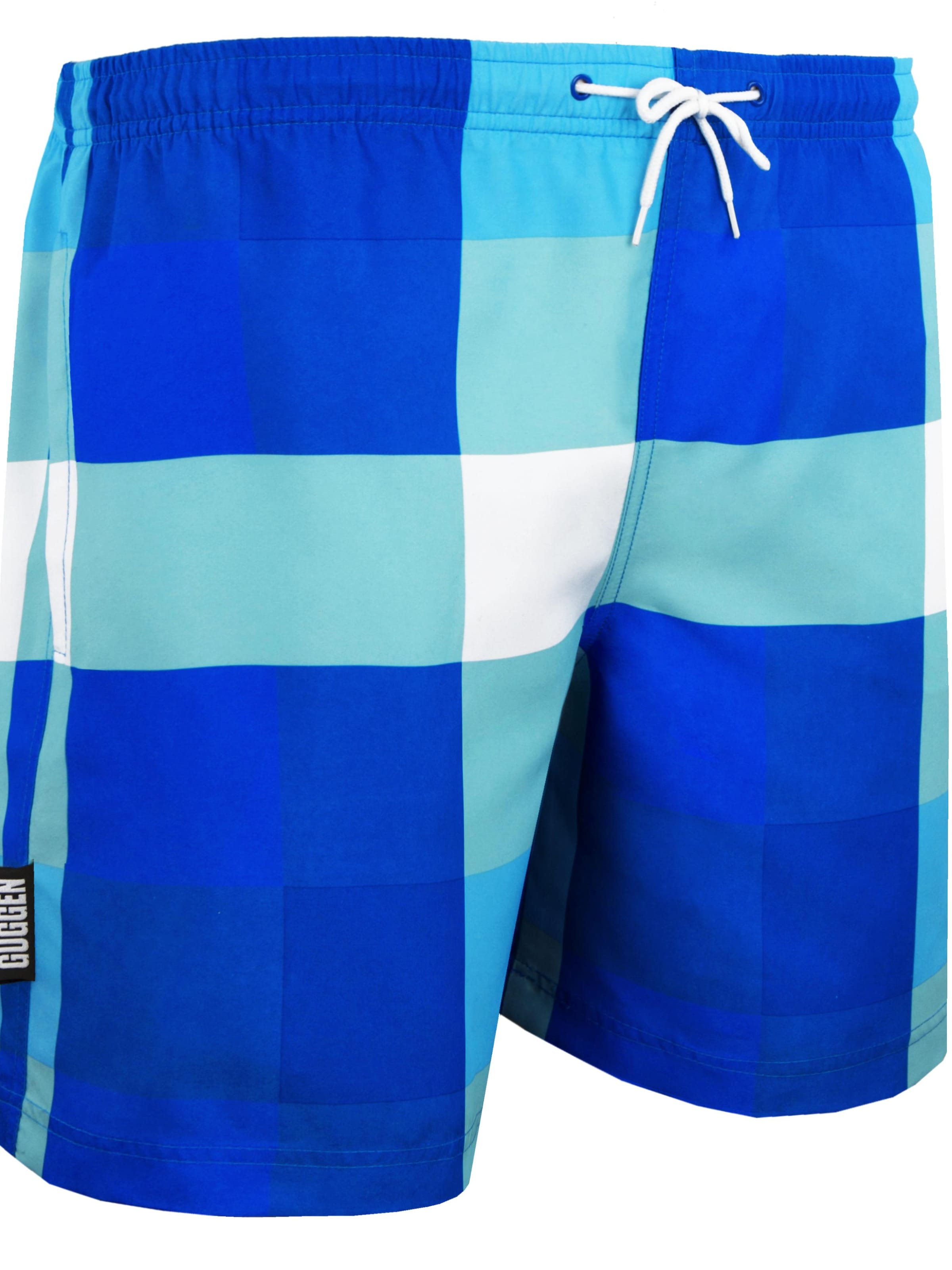 Guggen Mountain Badeshorts 'Boardshorts 2924'‌‌‌‌ in Weiß: Vorderseite